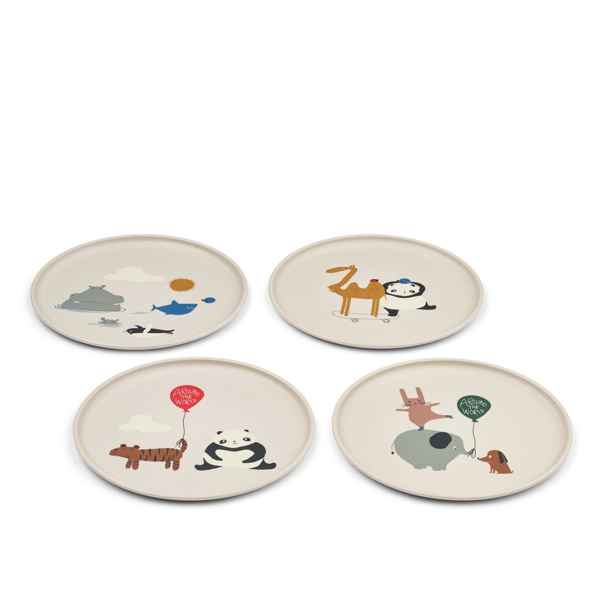 Remco Plate 4-Pack - Around the world / Sandy