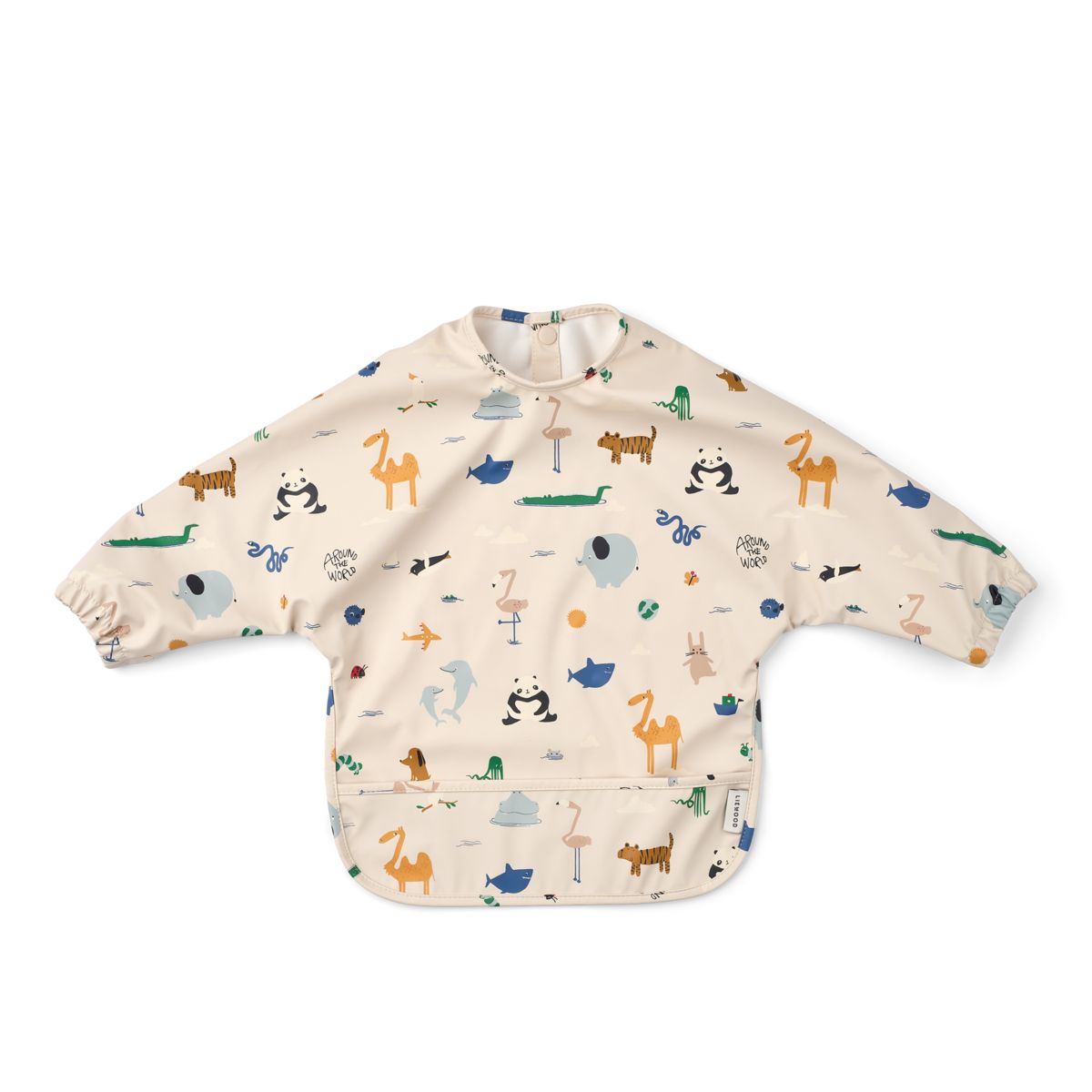 Liewood Merle Printed Cape Bib - Around the world / Sandy - CAPE BIB