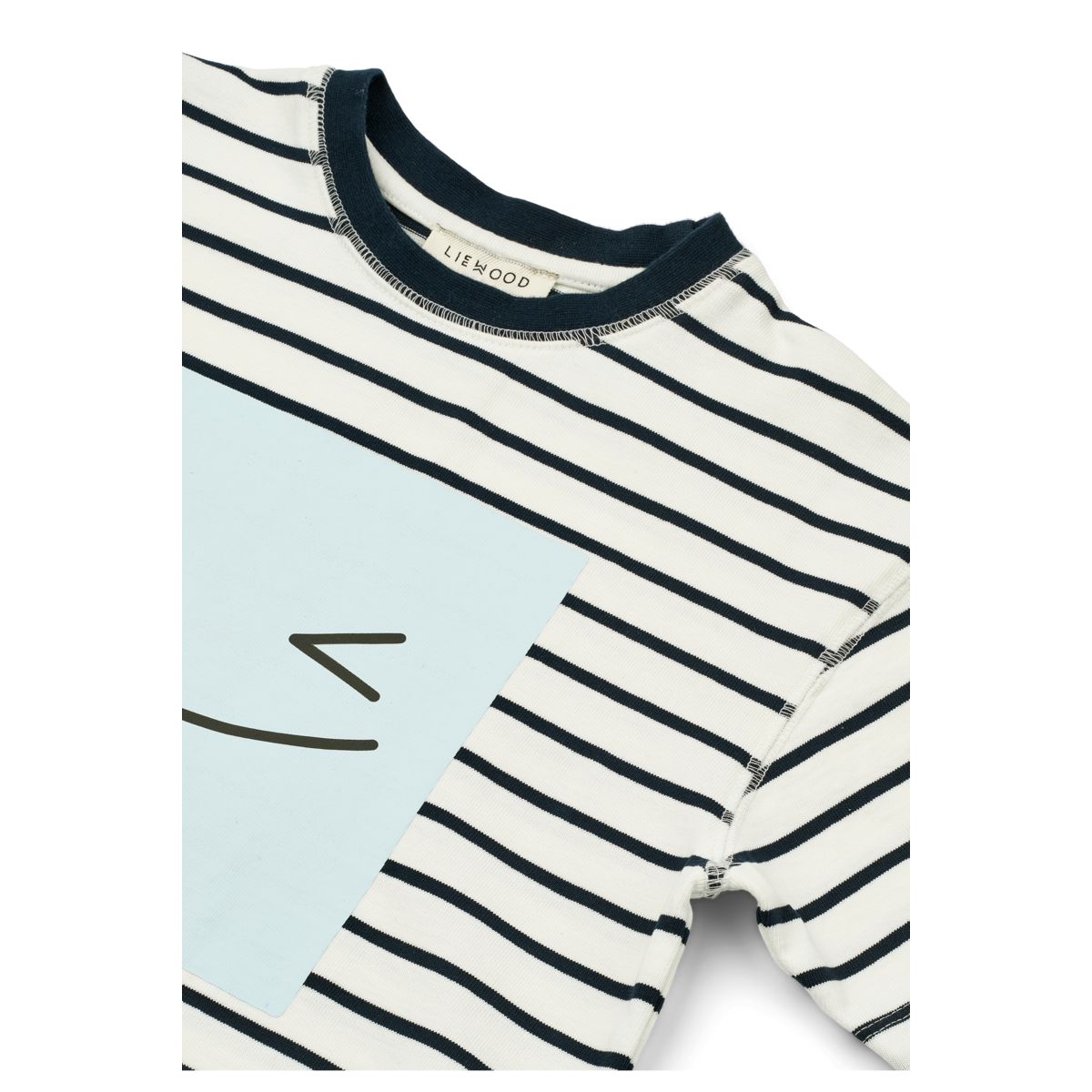 Liewood Tyler Striped Shortsleeve T-shirt - Smiley / Stripe classic navy / creme de la creme - TSHIRT