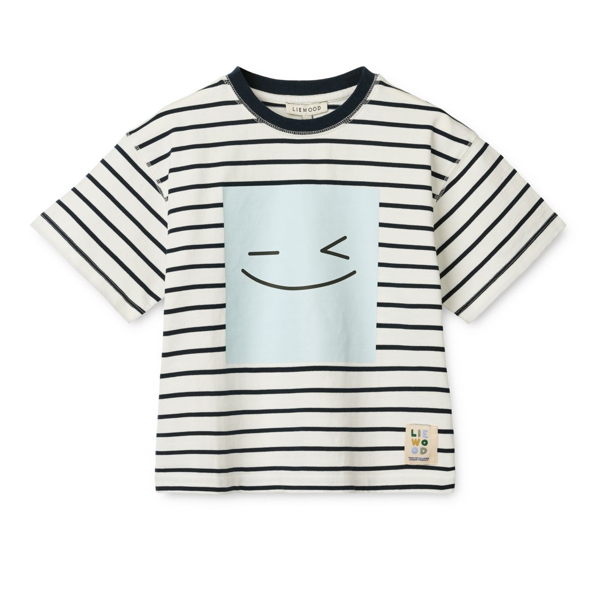 Liewood Tyler Striped Shortsleeve T-shirt - Smiley / Stripe classic navy / creme de la creme - TSHIRT