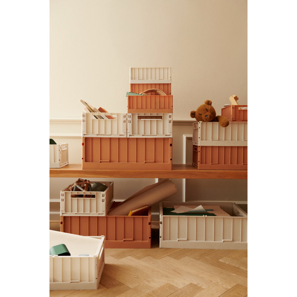 Liewood WESTON Medium Storage Box 2-Pack - Sandy - STORAGE BOX
