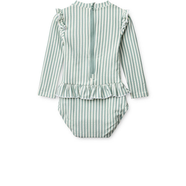 Liewood Sille Seersucker Baby Swimsuit - Y/D stripe Peppermint / Creme de la creme - SWIMSUIT