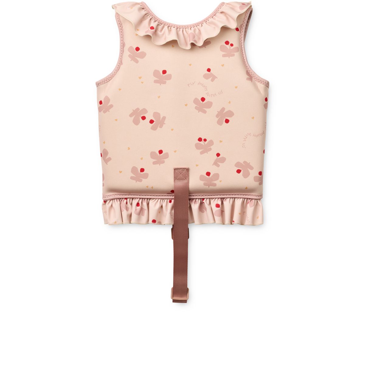 Liewood Dove Swim Vest with Frills - Butterfly / Apple blossom - SWIM VEST