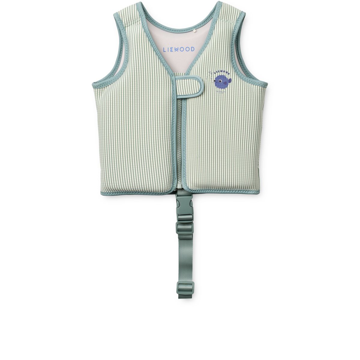 Liewood Dove Seersucker Swim Vest - Peppermint / Sandy - SWIM VEST