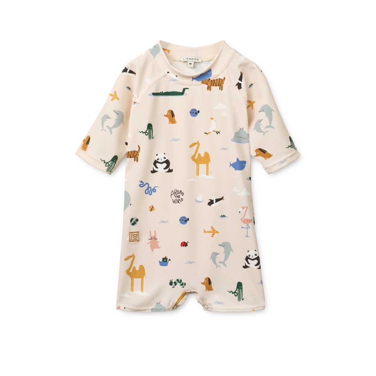 Liewood Thor Baby Swim Jumpsuit - Around the world / Sandy - SWIMSUIT