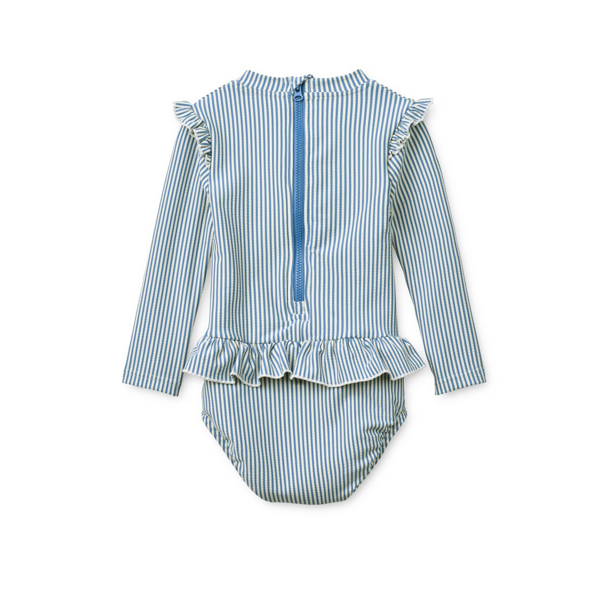 Sille Seersucker Baby Swimsuit - Riverside / Creme de la creme