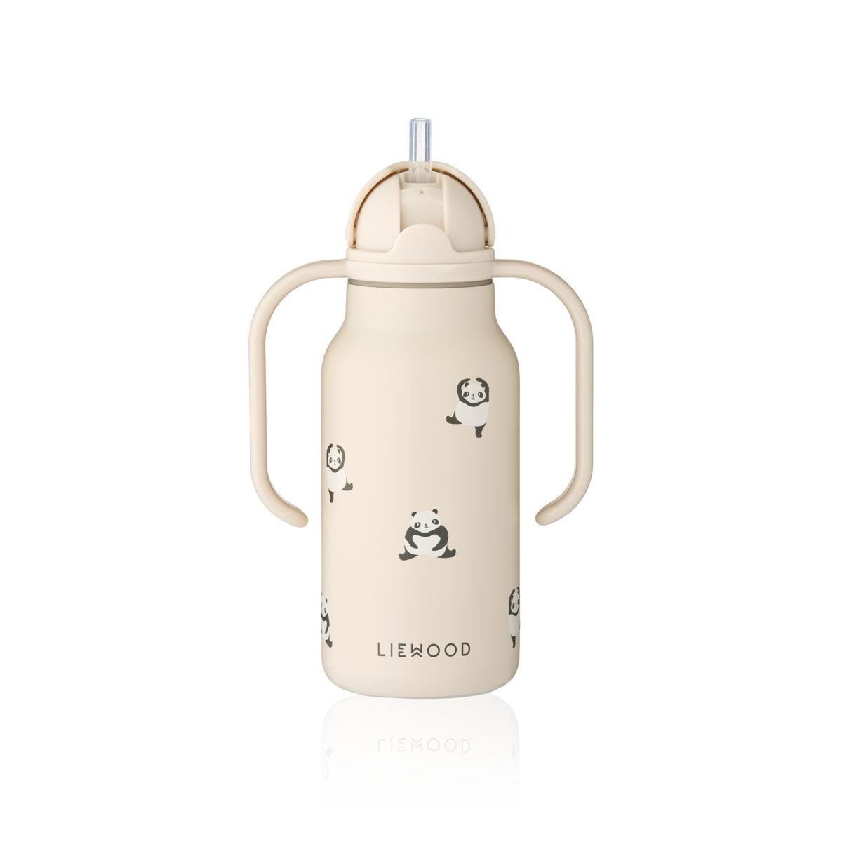 Liewood Kimmie Printed Bottle 250 Ml - Mini panda / Sandy - WATER BOTTLE