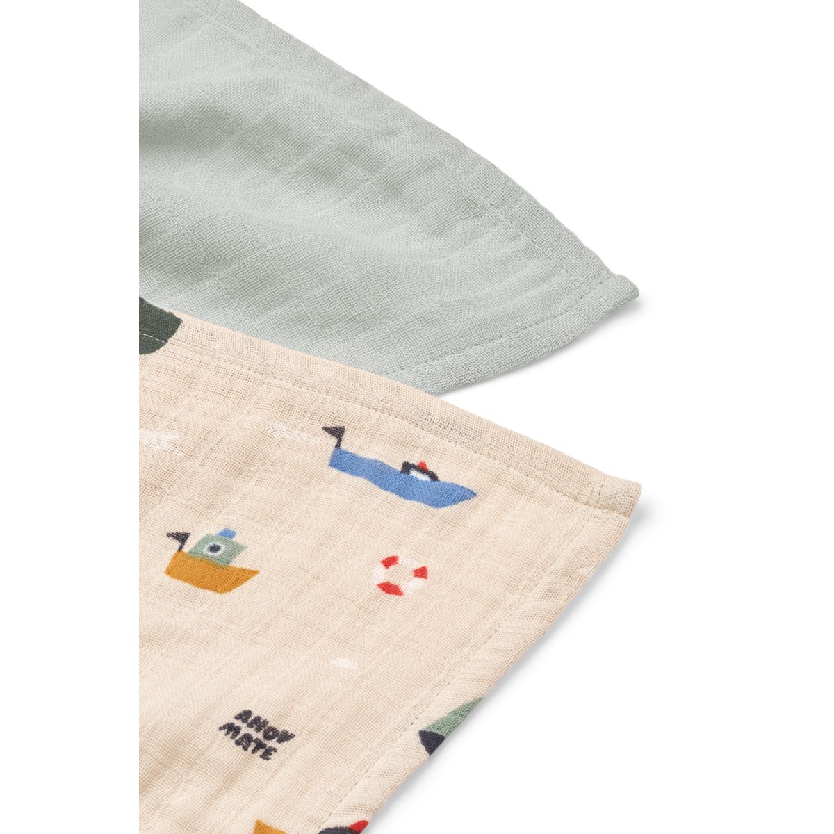 Liewood Lewis Muslin Cloth 2-Pack - Sailing / Dove blue mix - MUSLIN CLOTH