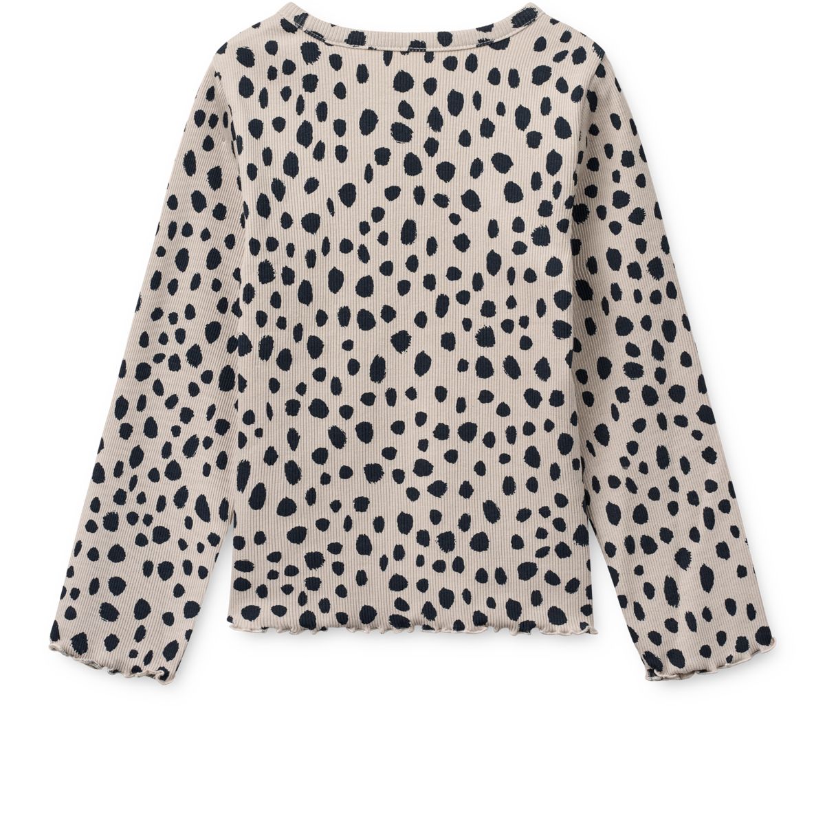 Nieve Printed Long-sleeve Rib T-shirt - Leo spots / Mist