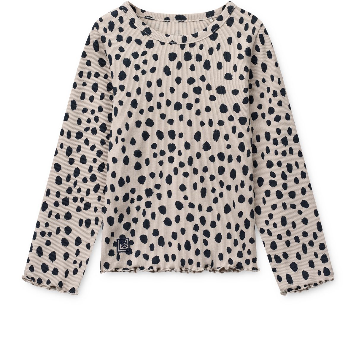 Nieve Printed Long-sleeve Rib T-shirt - Leo spots / Mist