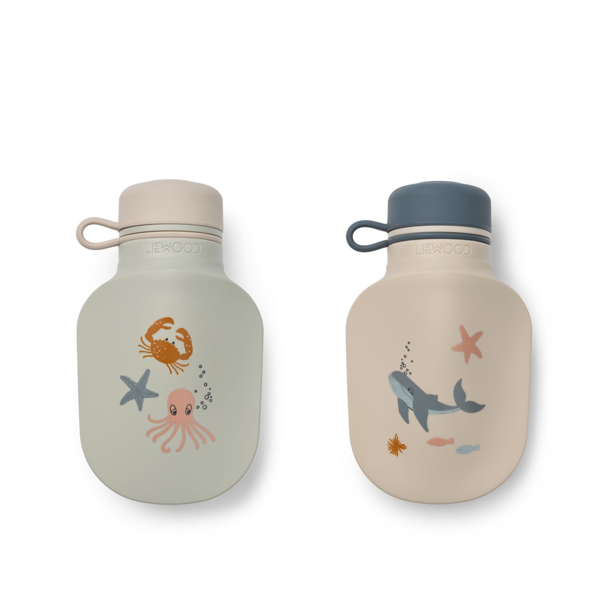Liewood Lizzie Smoothie Bottle 2-pack - Sea creature / Sandy - SMOOTHIE BOTTLE