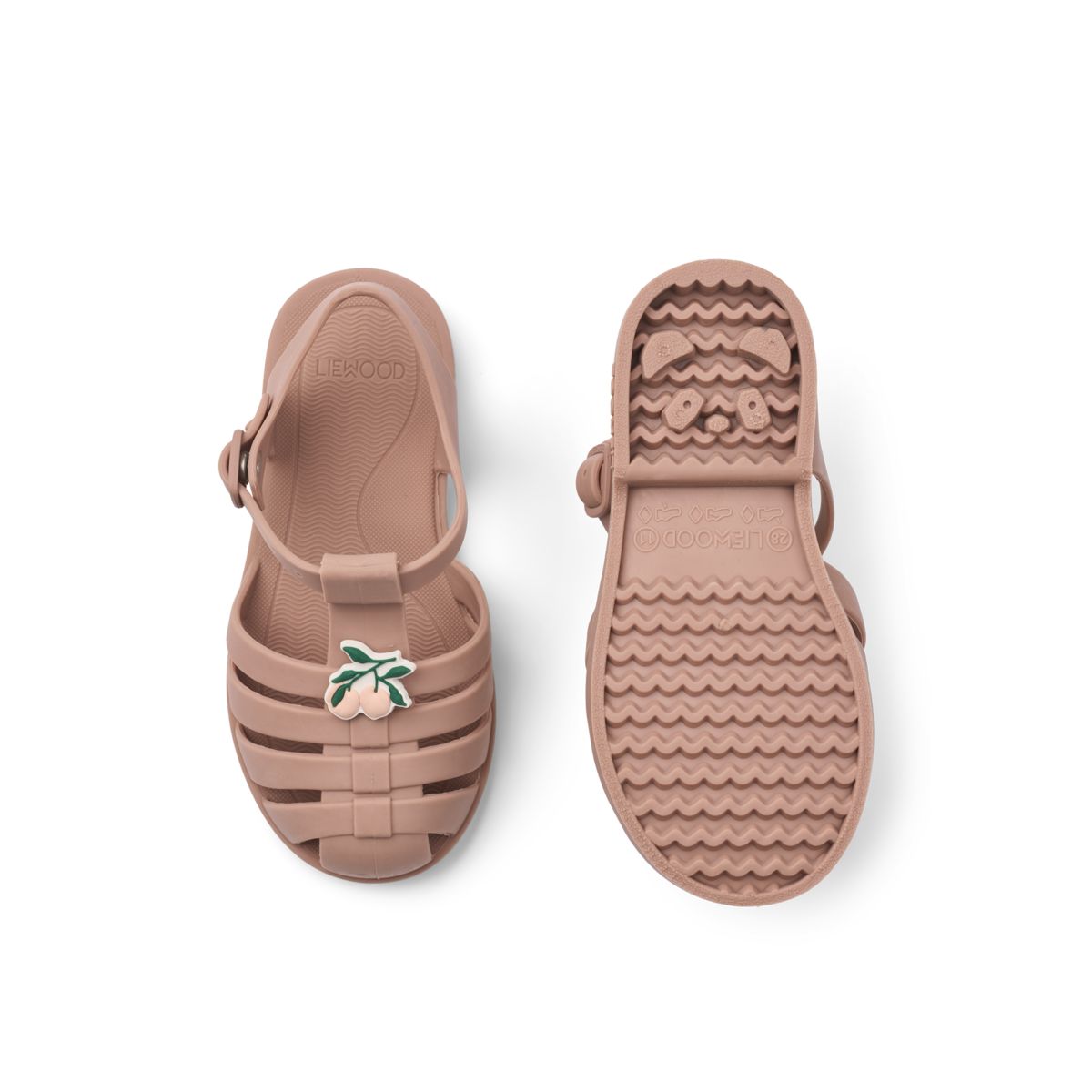 Liewood Bre Beach Sandals with Charms - Peach / Dark rose - BEACH SANDALS