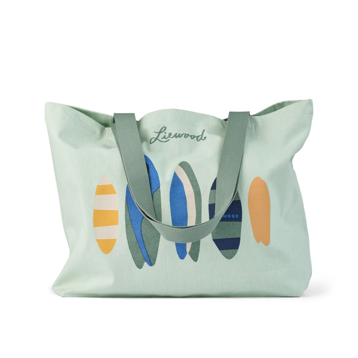 Liewood Large Tote Bag - Boards / Light peppermint - TOTEBAG