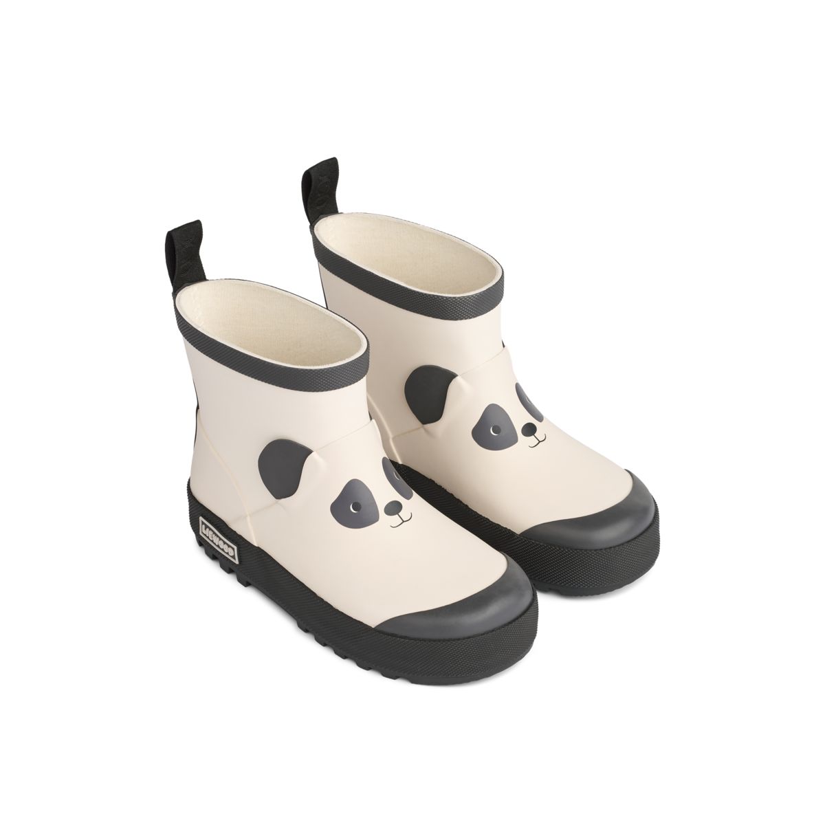 Liewood Tekla Short Panda Rain boots - Sandy / Dark grey - RUBBER BOOTS