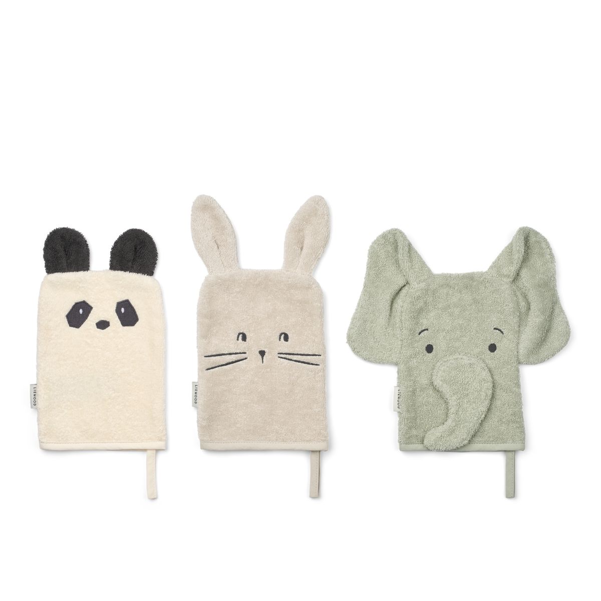 Liewood Sylvester Washcloth 3-pack - Dove blue mix - TOWEL / WASHCLOTH