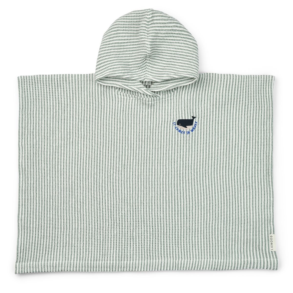 Paco Embroidery Poncho - Y/D stripe Peppermint / Creme de la creme