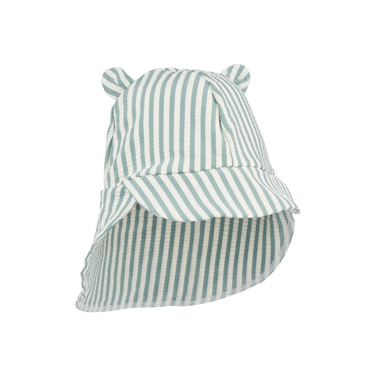 Senia seersucker swim hat - Peppermint / Sandy