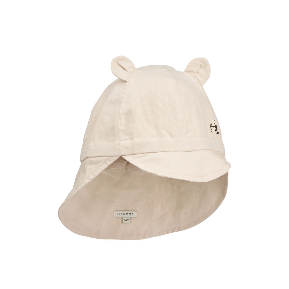 Liewood Gorm Linen Sun Hat - Panda / Sandy - HATS/CAP