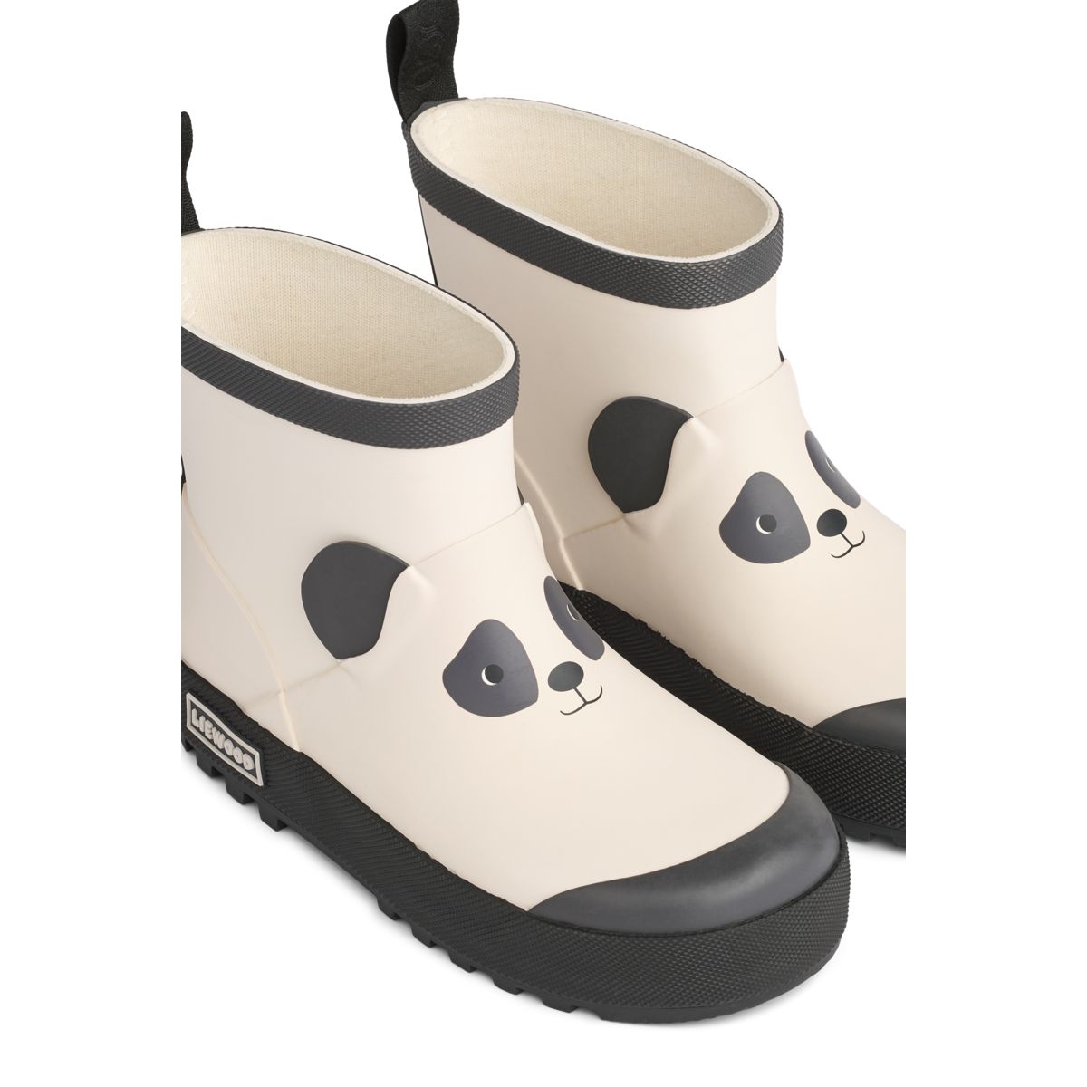 Liewood Tekla Short Panda Rain boots - Sandy / Dark grey - RUBBER BOOTS