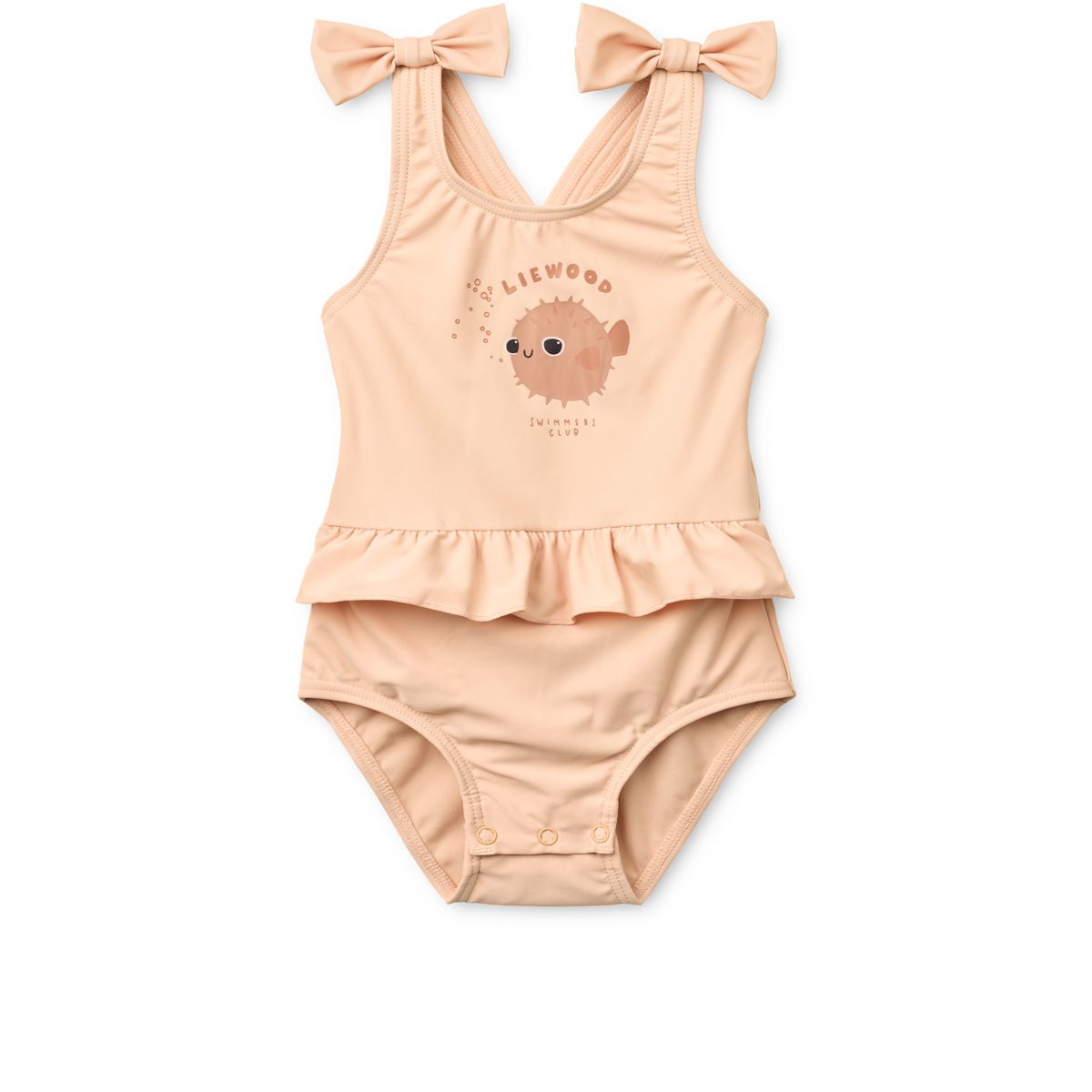 Amara Baby Swimsuit with Bow - Apple blossom