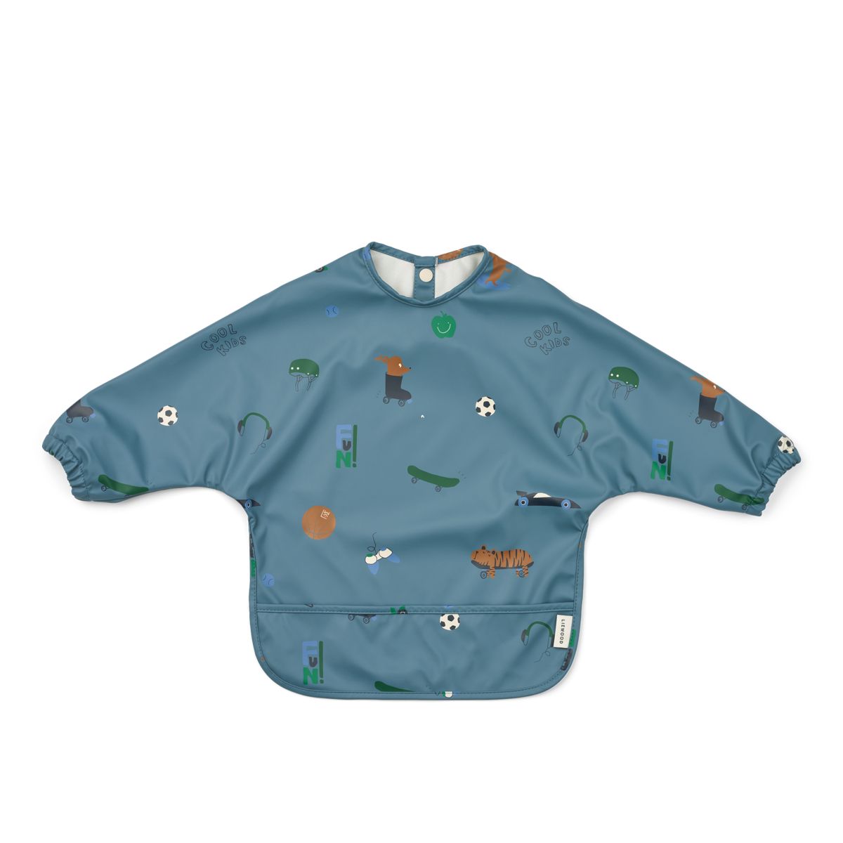 Merle Printed Cape Bib - Fun / Beach blue