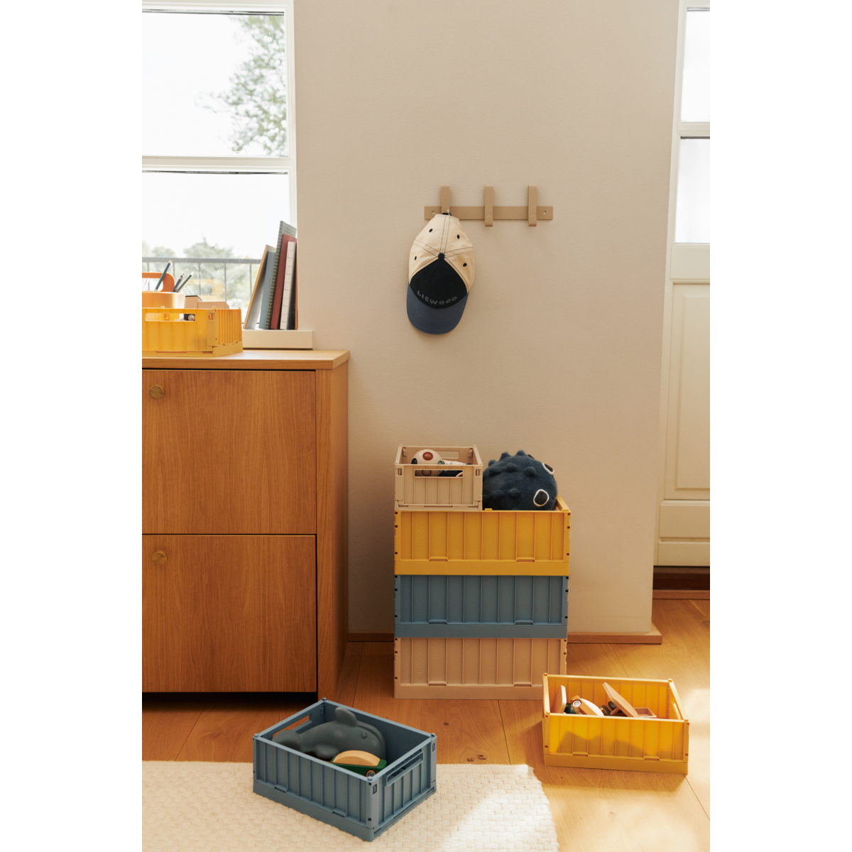 Weston Medium Storage Box 2-Pack - Lemon yellow