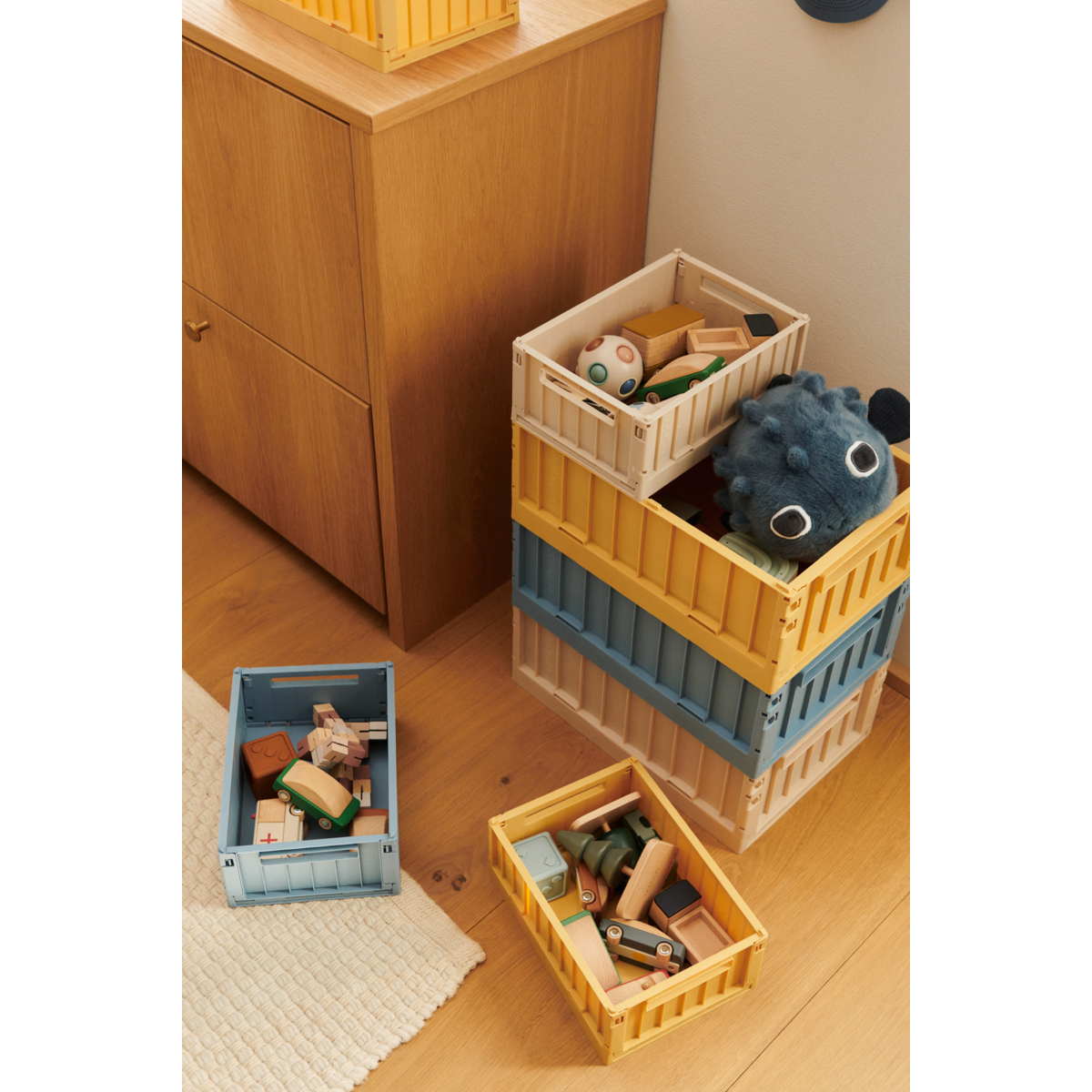Liewood WESTON Medium Storage Box 2-Pack - Beach blue - STORAGE BOX