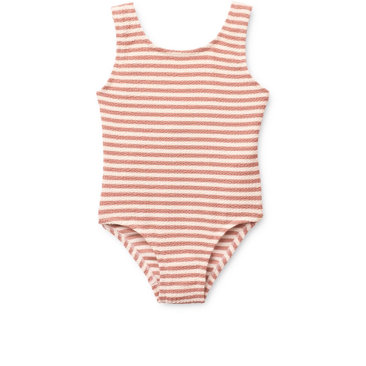 Bianco Striped Swimsuit  - Coral blush / Creme de la creme