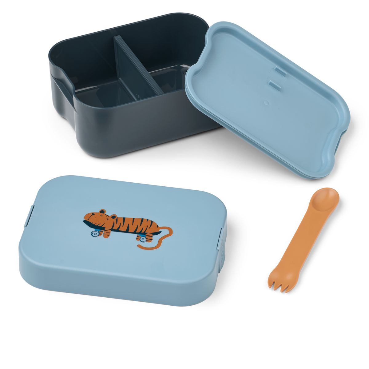 Liewood Kamil Lunchbox - Tiger / Beach blue - LUNCHBOX
