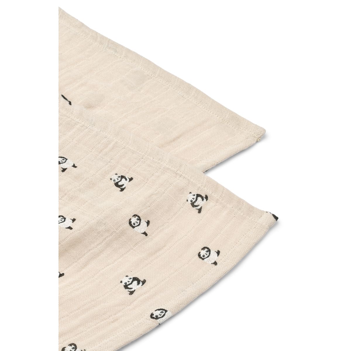 Liewood Lewis Muslin Cloth 2-Pack - Mini panda / Sandy mix - MUSLIN CLOTH