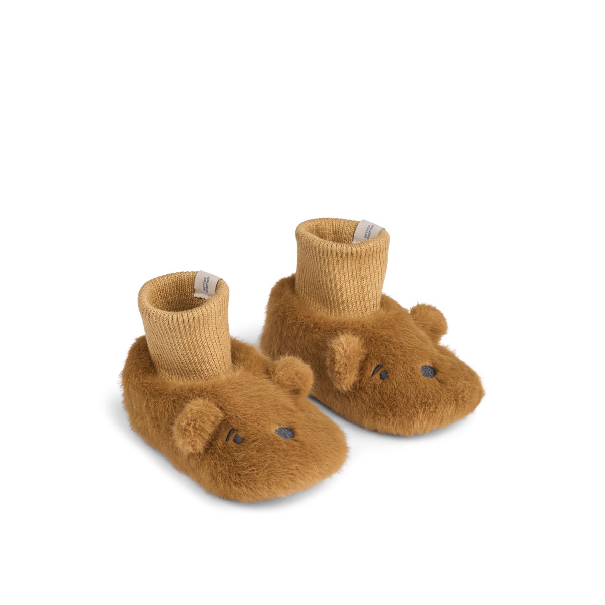 Liewood Beth Bear Plush Slippers - Golden caramel - INDOOR SLIPPERS