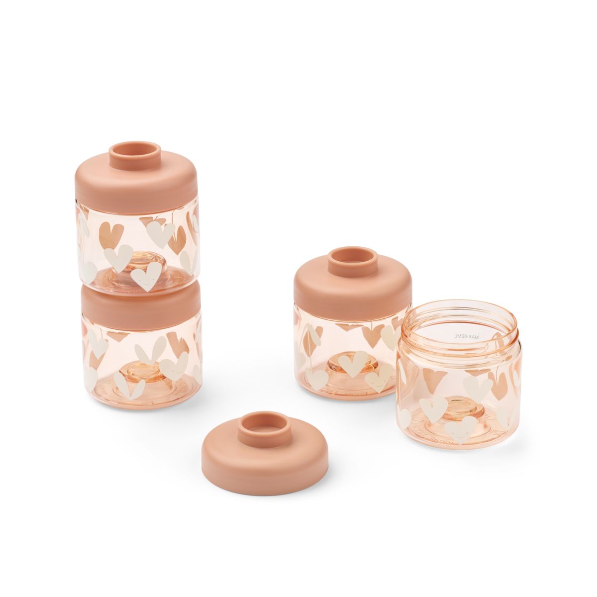 Liewood Dominique Baby Food Boxes - Sweethearts / Pale tuscany - SNACKBOX