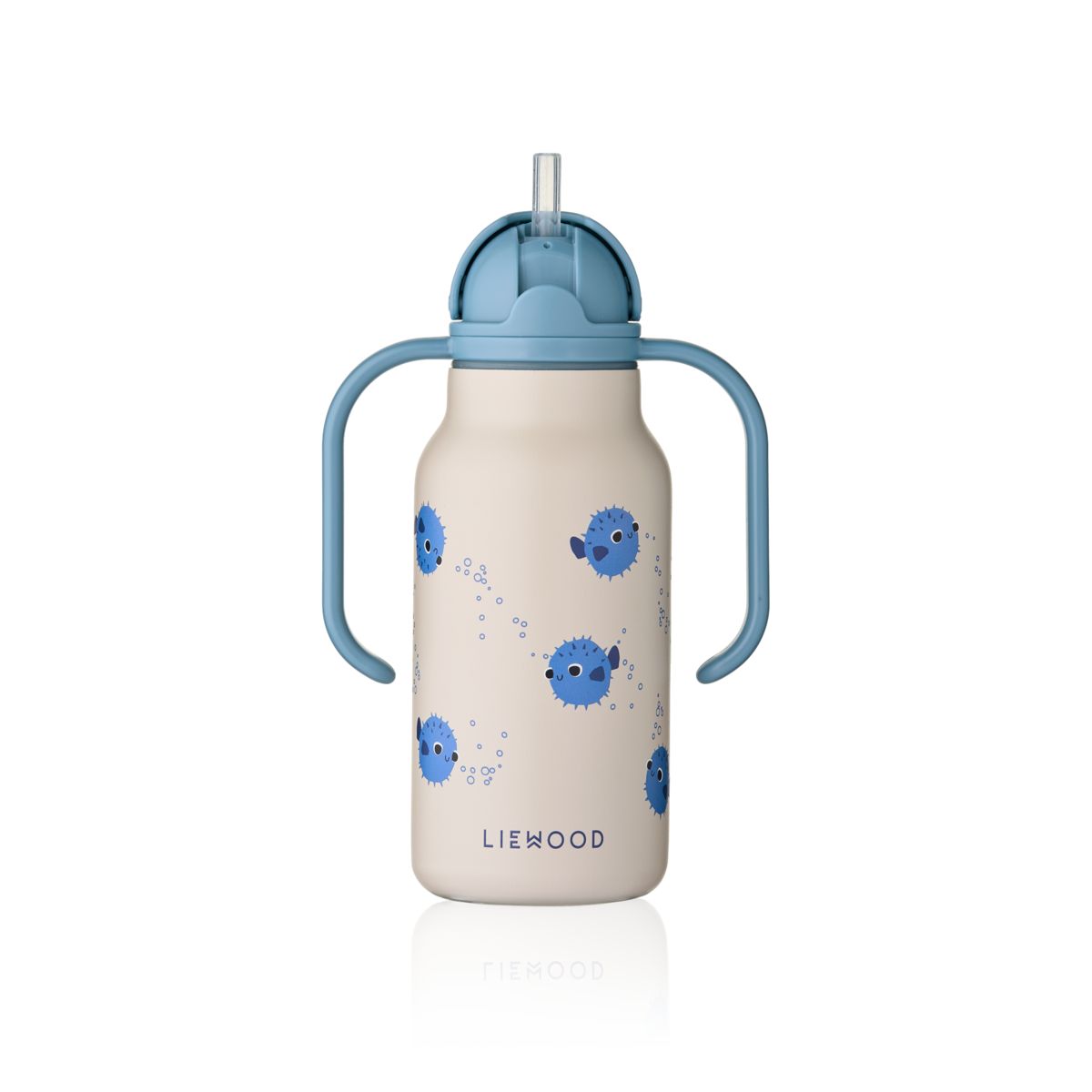 Liewood Kimmie Printed Bottle 250 Ml - Pufferfish / Sandy - WATER BOTTLE