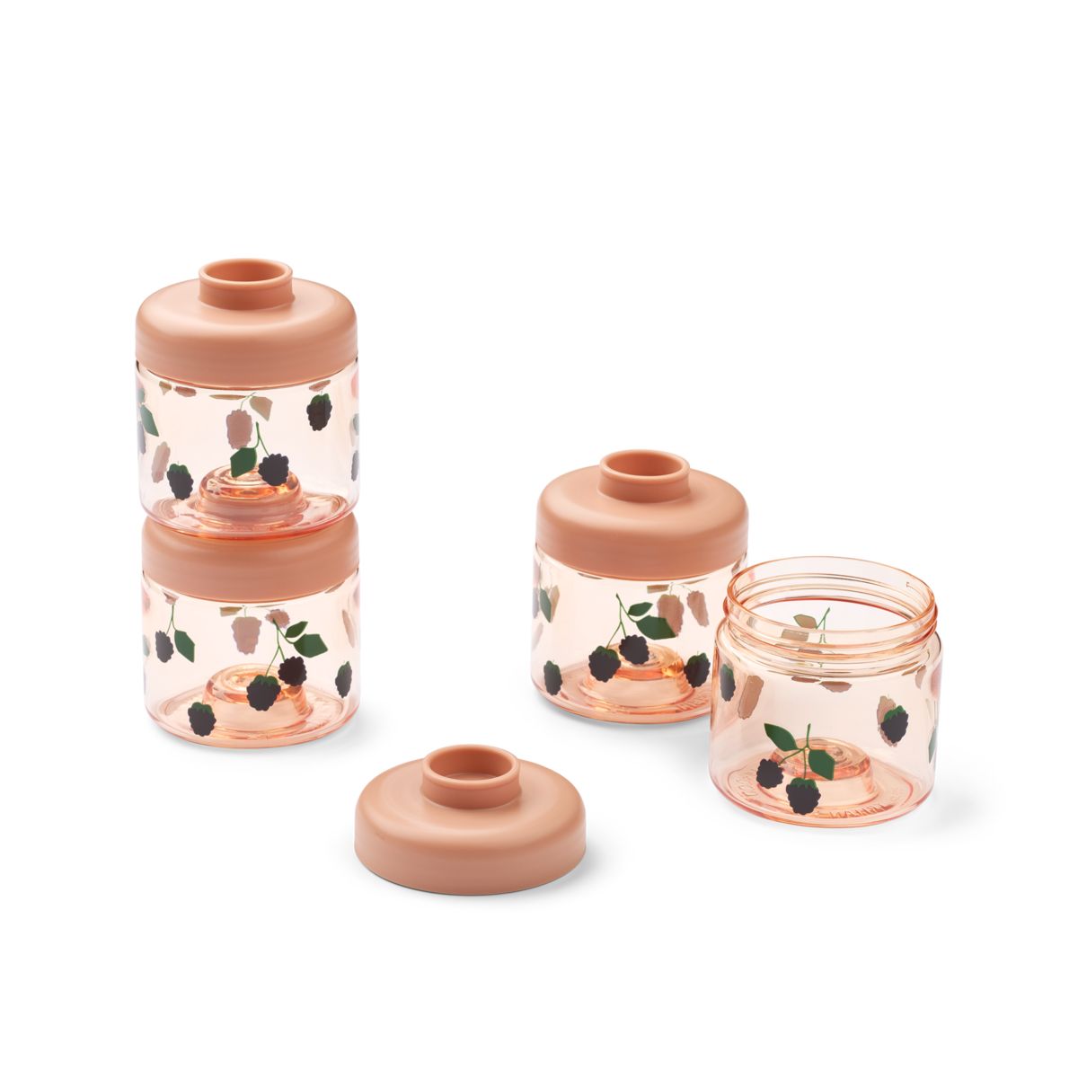 Liewood Dominique Baby Food Boxes - Berry / Pale Tuscany - SNACKBOX