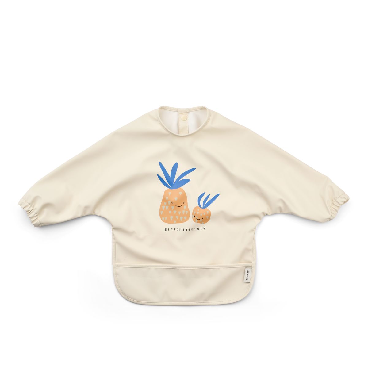 Merle Printed Cape Bib - Pineapple / Sandy