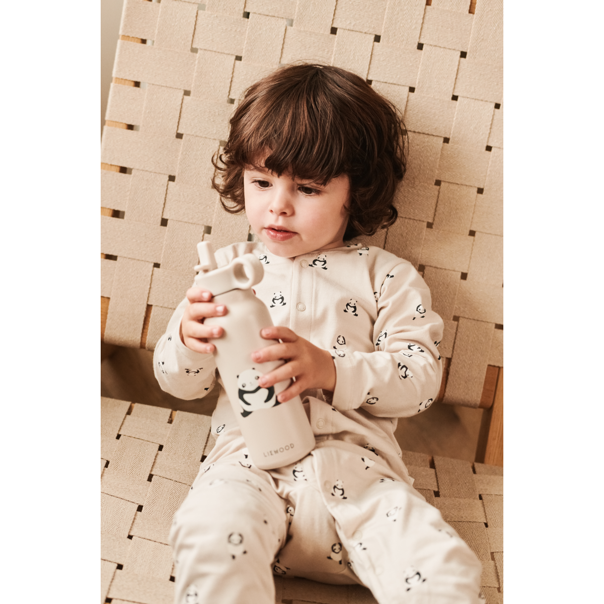 Liewood Birk Printed Pyjama Jumpsuit - Mini panda / Sandy - PYJAMAS JUMPSUIT