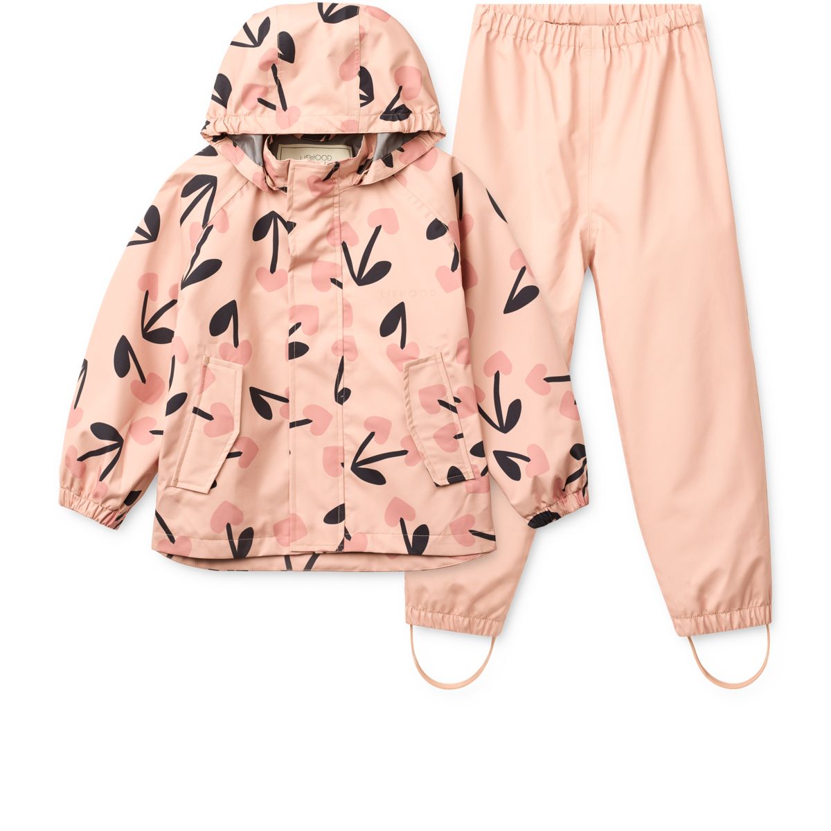 Pedia Rainwear Set - mega cherry heart/ Rosey mix