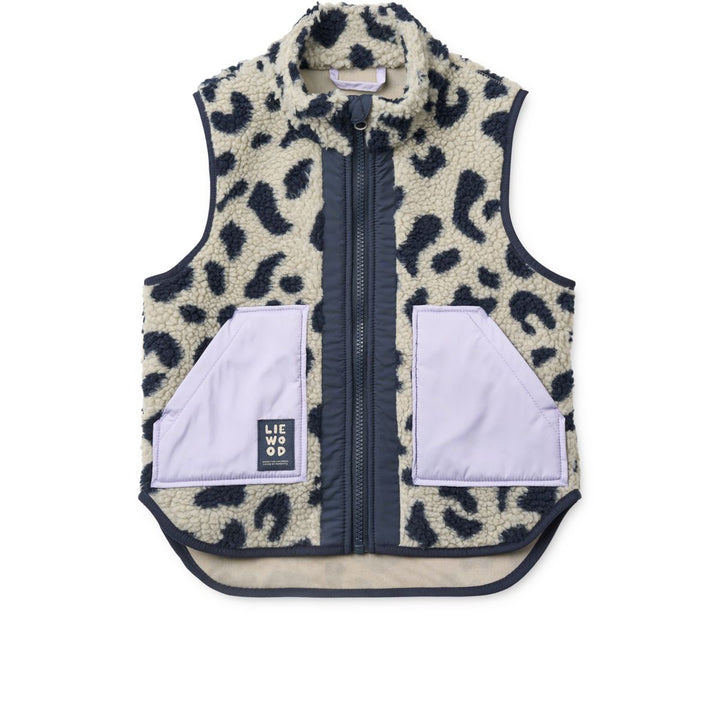 Liewood Noam Pile Vest - Mega leo / Mist mix - VEST