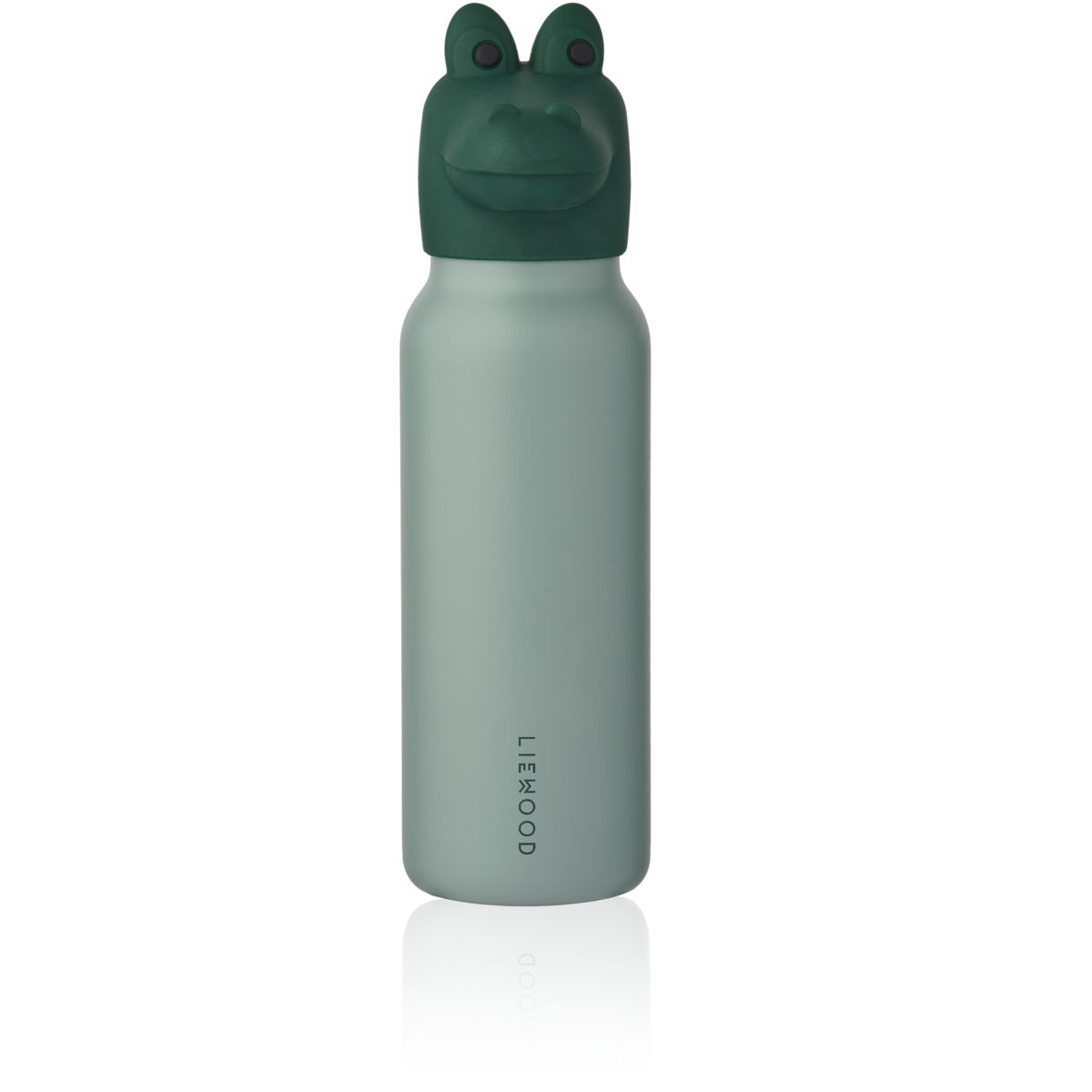 Liewood Falk Water Bottle with Crocodile Lid 350 ml - Peppermint / Garden green - WATER BOTTLE