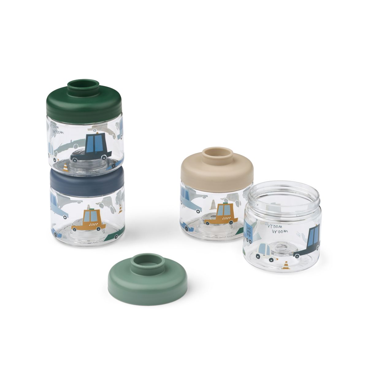 Liewood Dominique Baby Food Boxes - Cars / Sandy - SNACKBOX