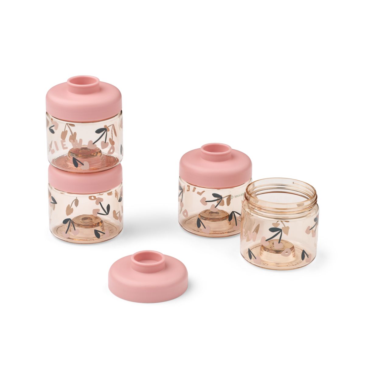 Liewood Dominique Baby Food Boxes - Cherry heart / Rosey - SNACKBOX