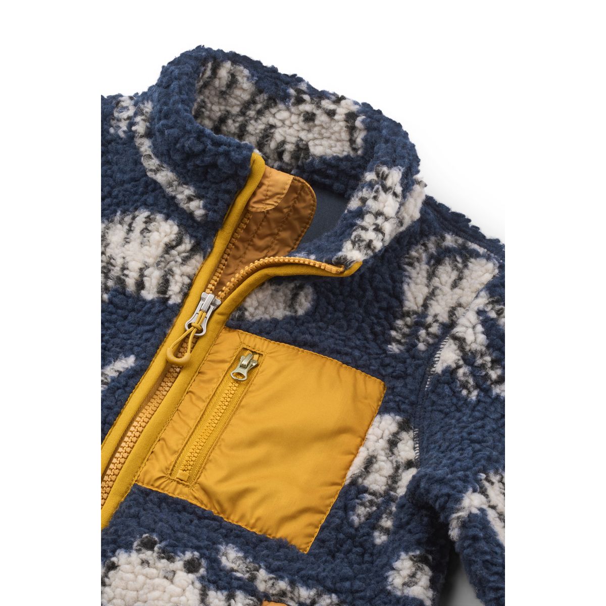 Liewood Nolan Pile Jacket - Tiger / Classic navy - JACKET