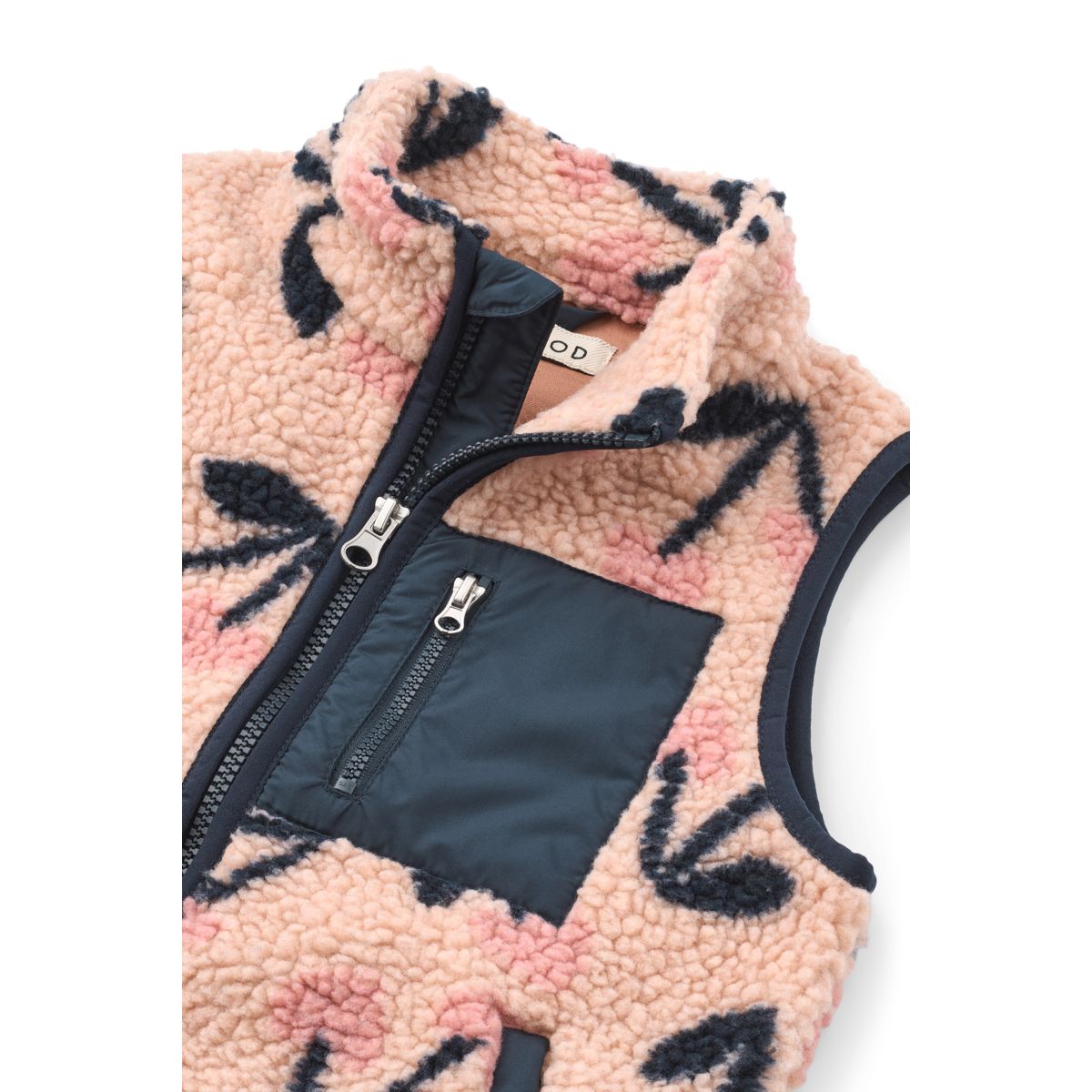 Vada Pile Vest - Mega Cherry heart / Rosey