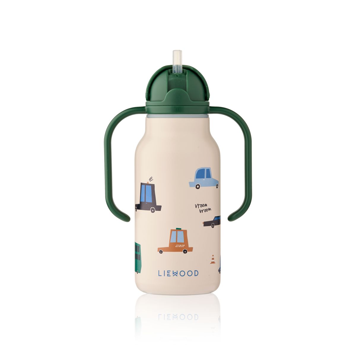 Liewood KIMMIE Steel Water Bottle 250 Ml - Cars / Sandy - WATER BOTTLE