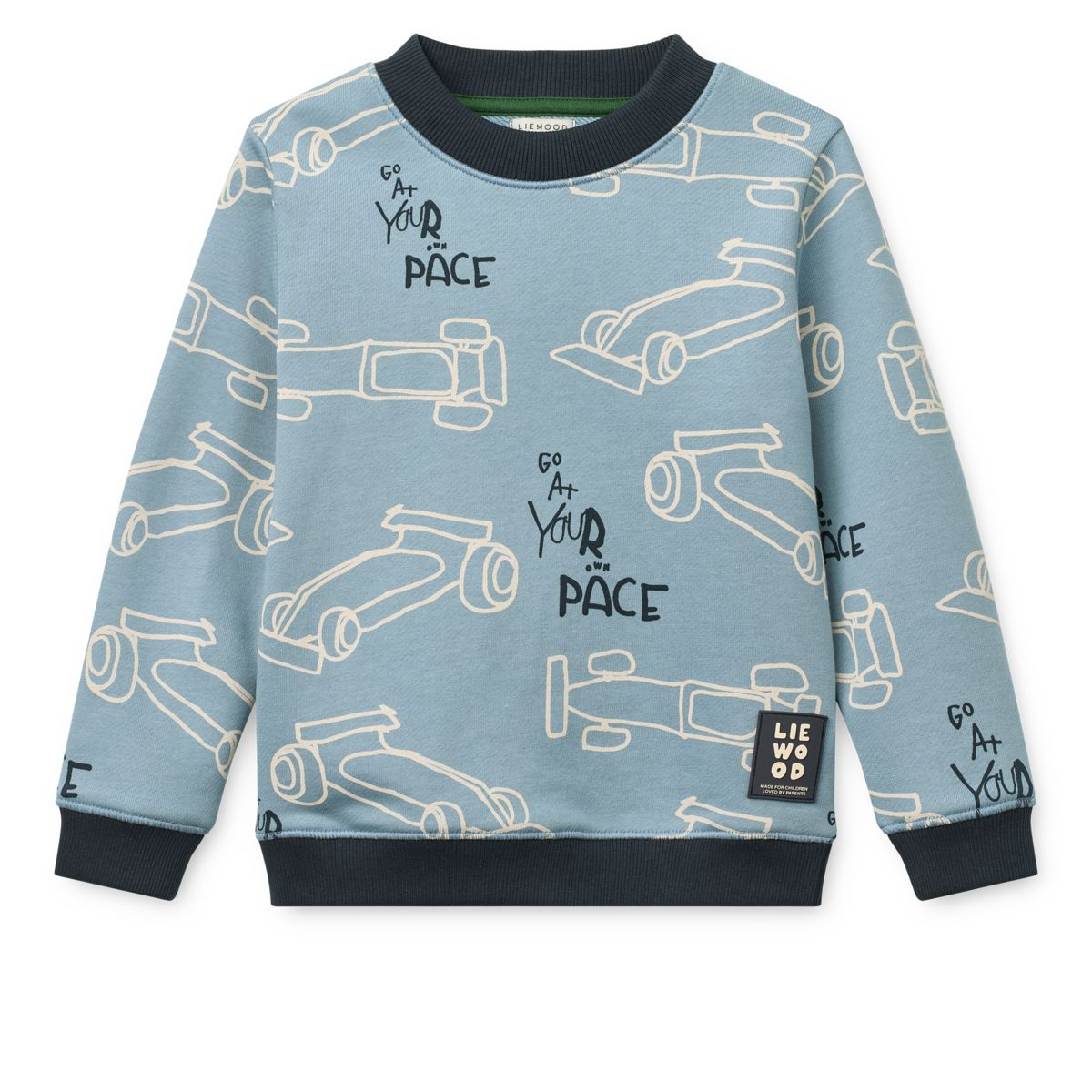Liewood RIDLEY Printed Sweatshirt - Race cars / Beach blue - SWEATSHIRT