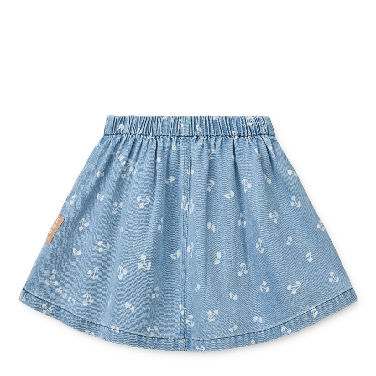 Liewood Rio Printed Light Denim Skirt - Cherry heart sandy / Denim - SKIRT