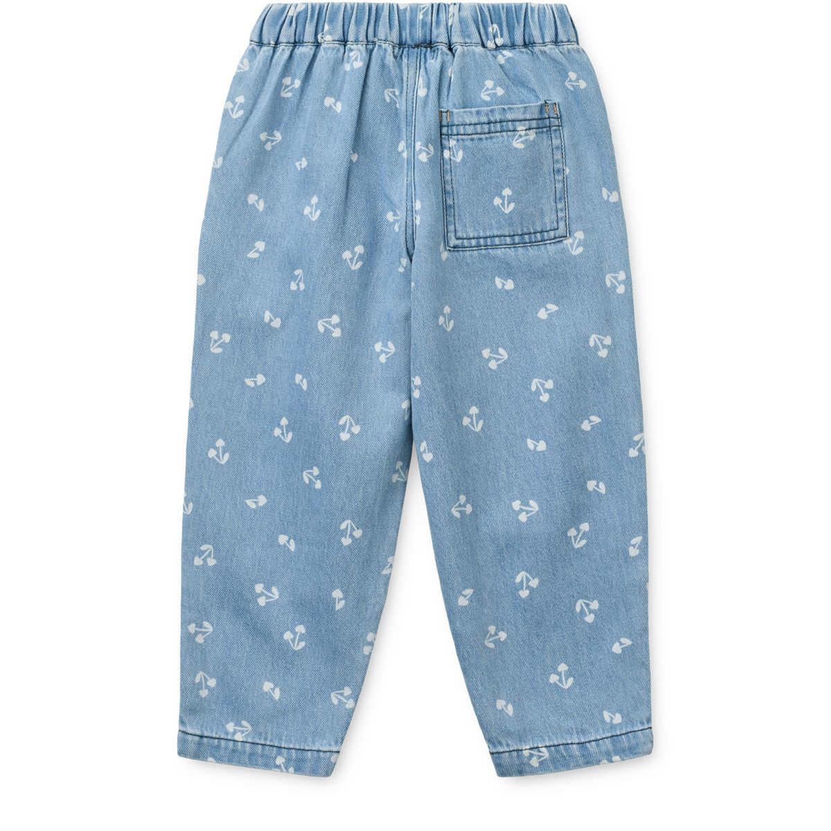 Liewood Borris Light Print Denim Pants - Cherry heart sandy / Denim - PANTS