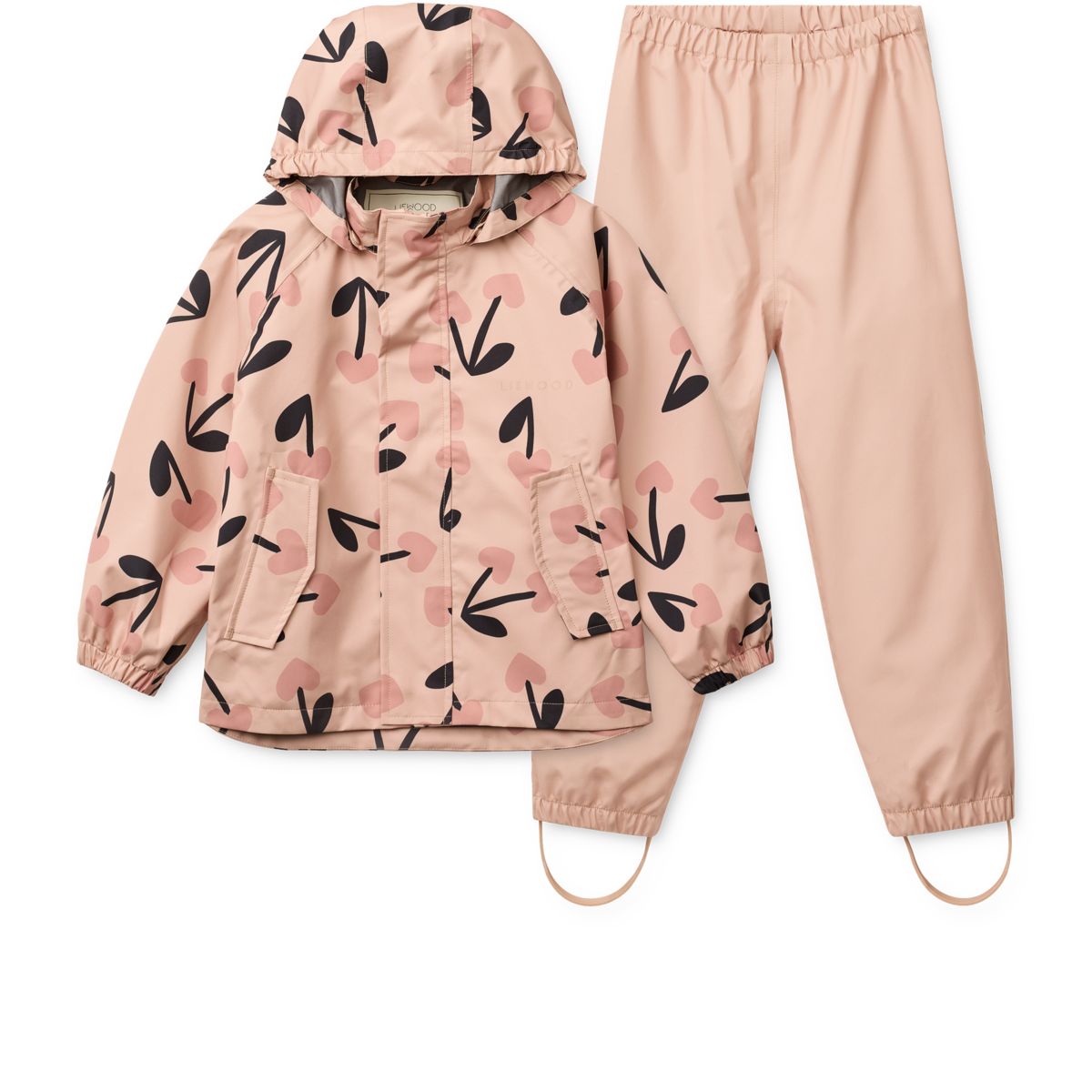Pedia Rainwear Set - mega cherry heart/ Rosey mix