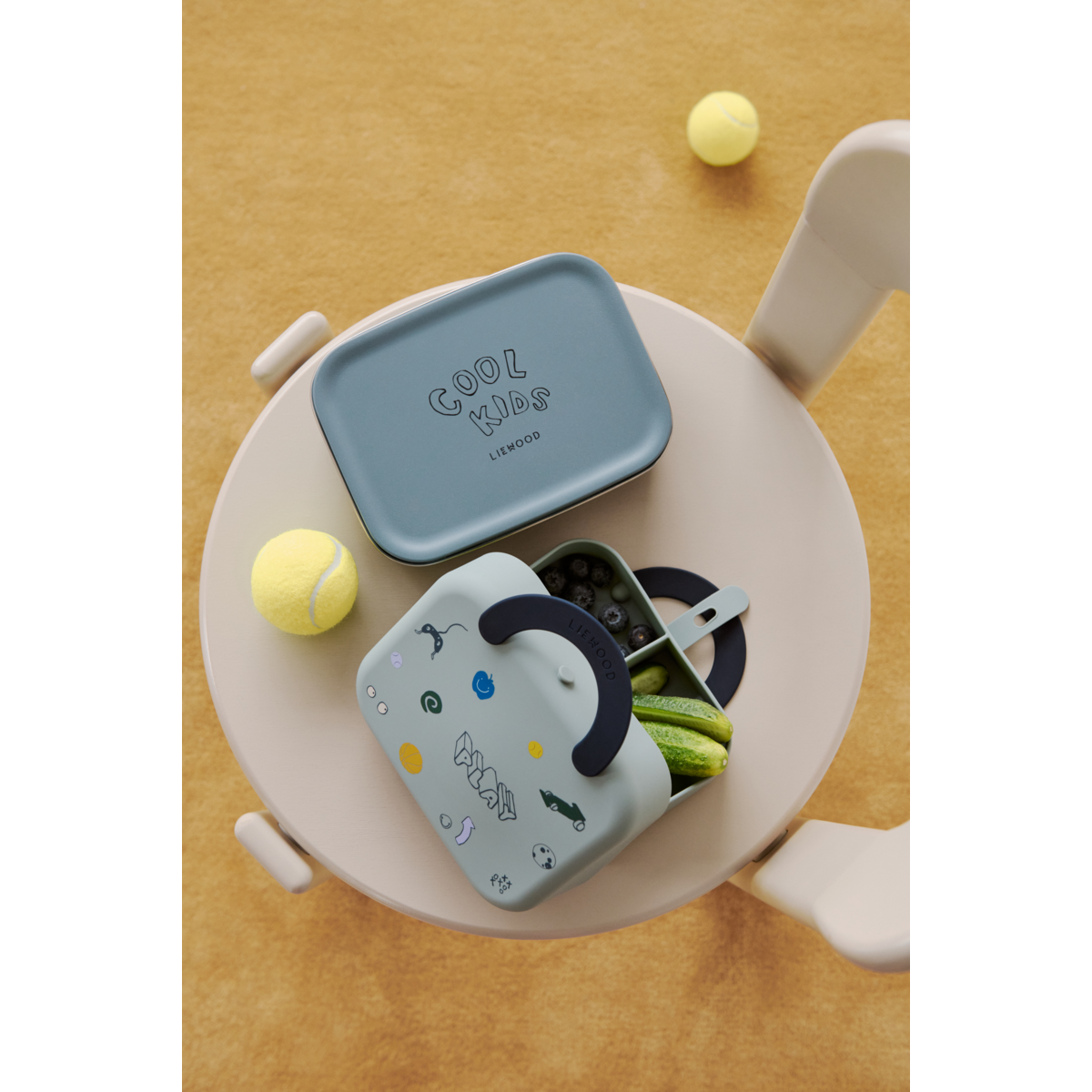 Liewood Nina Stainless Steel Lunchbox - Cool kids / Dusty peppermint - LUNCHBOX