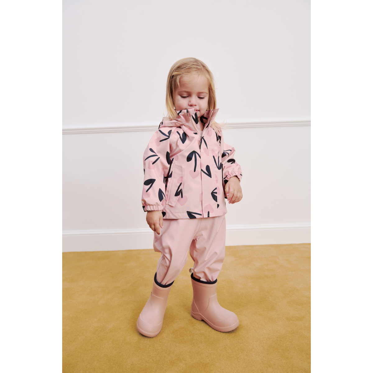 Liewood MANU Toddler Rainwear Set - mega cherry heart/ Rosey mix - SET